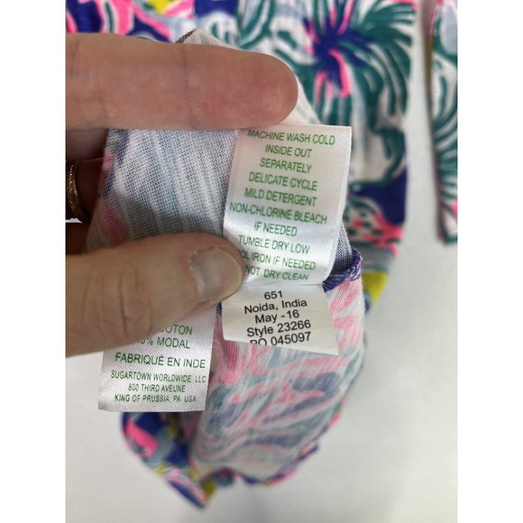 Lilly Pulitzer Size XXS Amberly Dress Floral Beach Vacation Resort - Picture 7 of 7